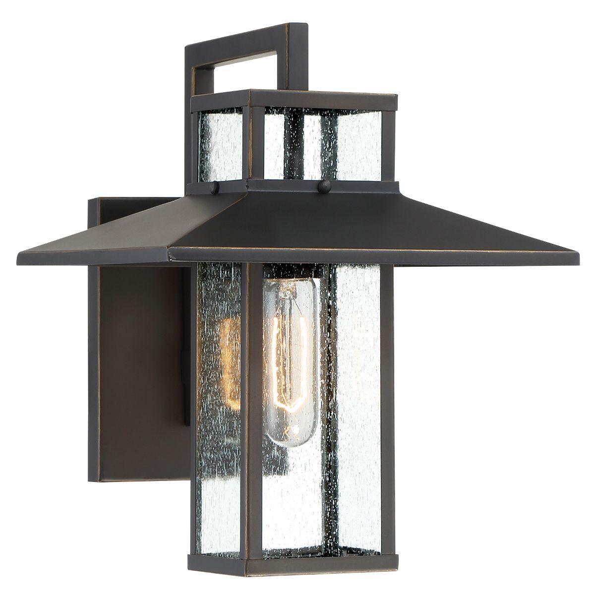 Danforth Park 13 in. Outdoor Wall Lantern Oil Rubbed Bronze & Gold Finish - Bees Lighting