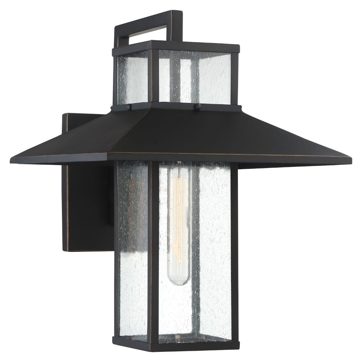 Danforth Park 13 in. Outdoor Wall Lantern Oil Rubbed Bronze & Gold Finish - Bees Lighting