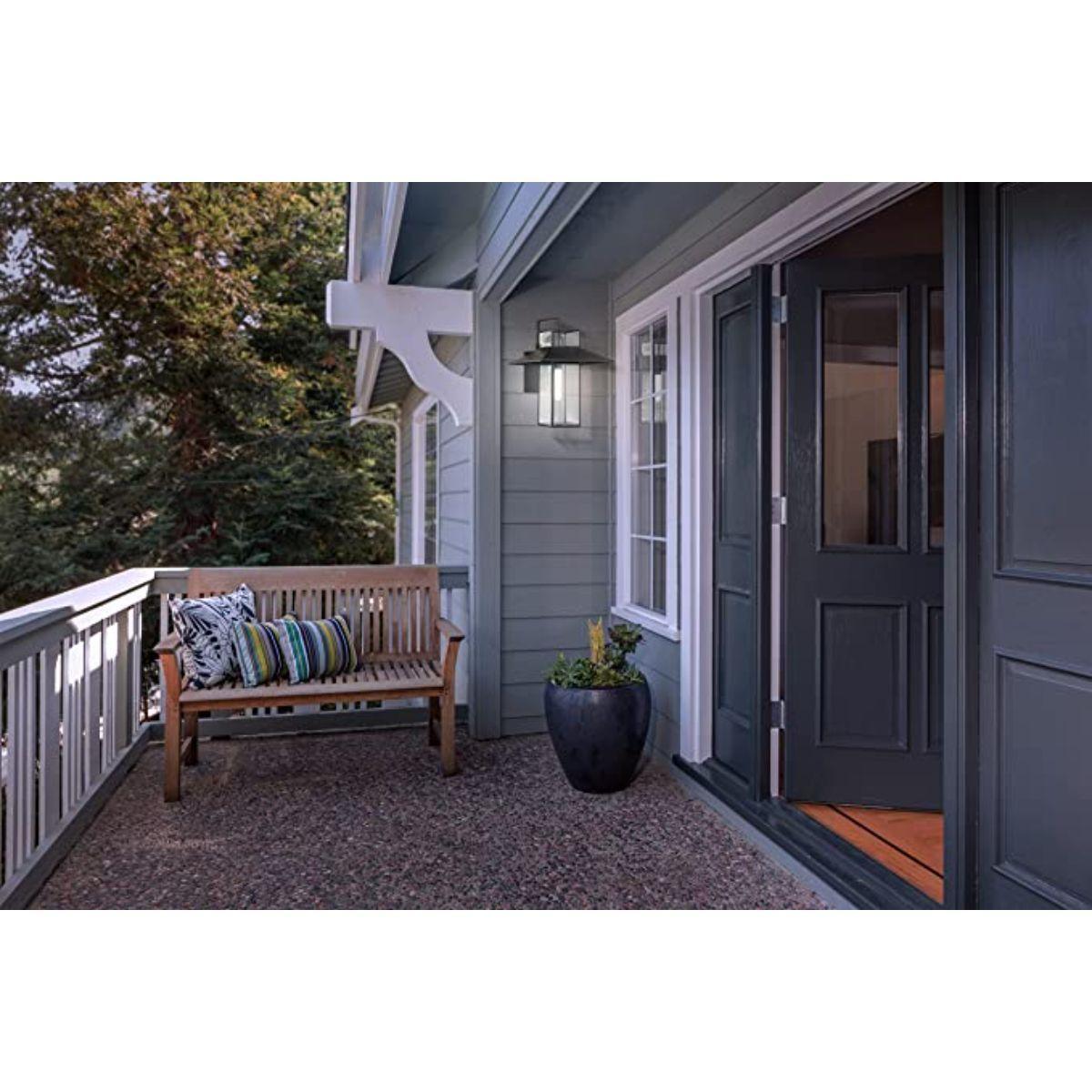 Danforth Park 22 in. Outdoor Wall Lantern Oil Rubbed Bronze & Gold Finish - Bees Lighting