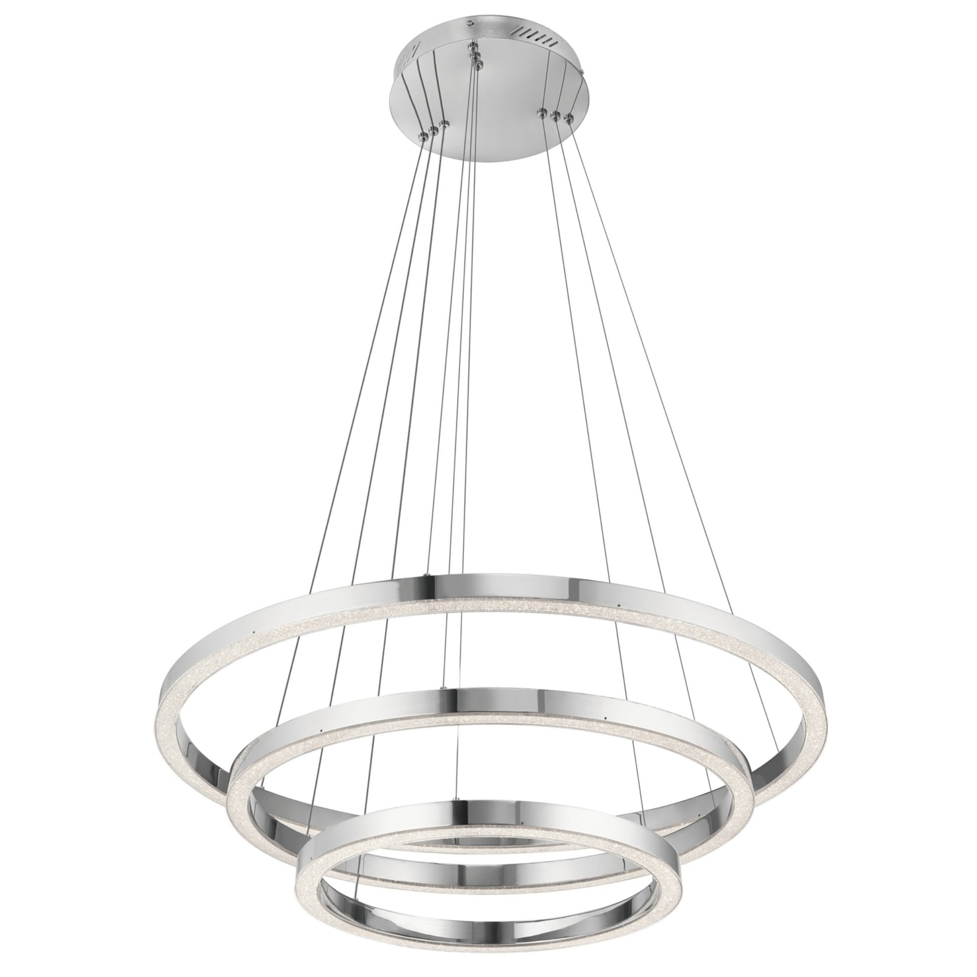 Opus 32" LED Chandelier, Chrome Finish - Bees Lighting