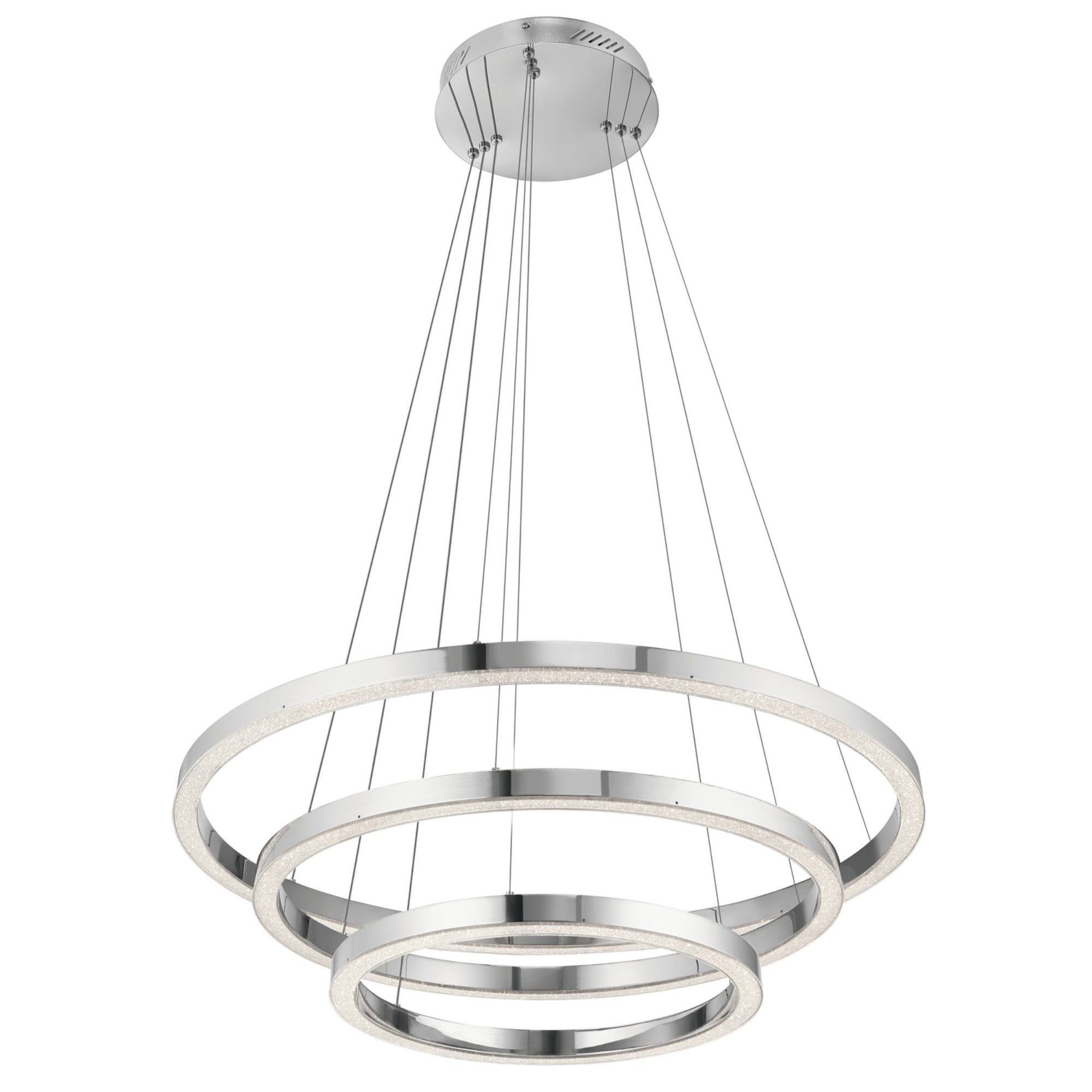 Opus 32" LED Chandelier, Chrome Finish - Bees Lighting
