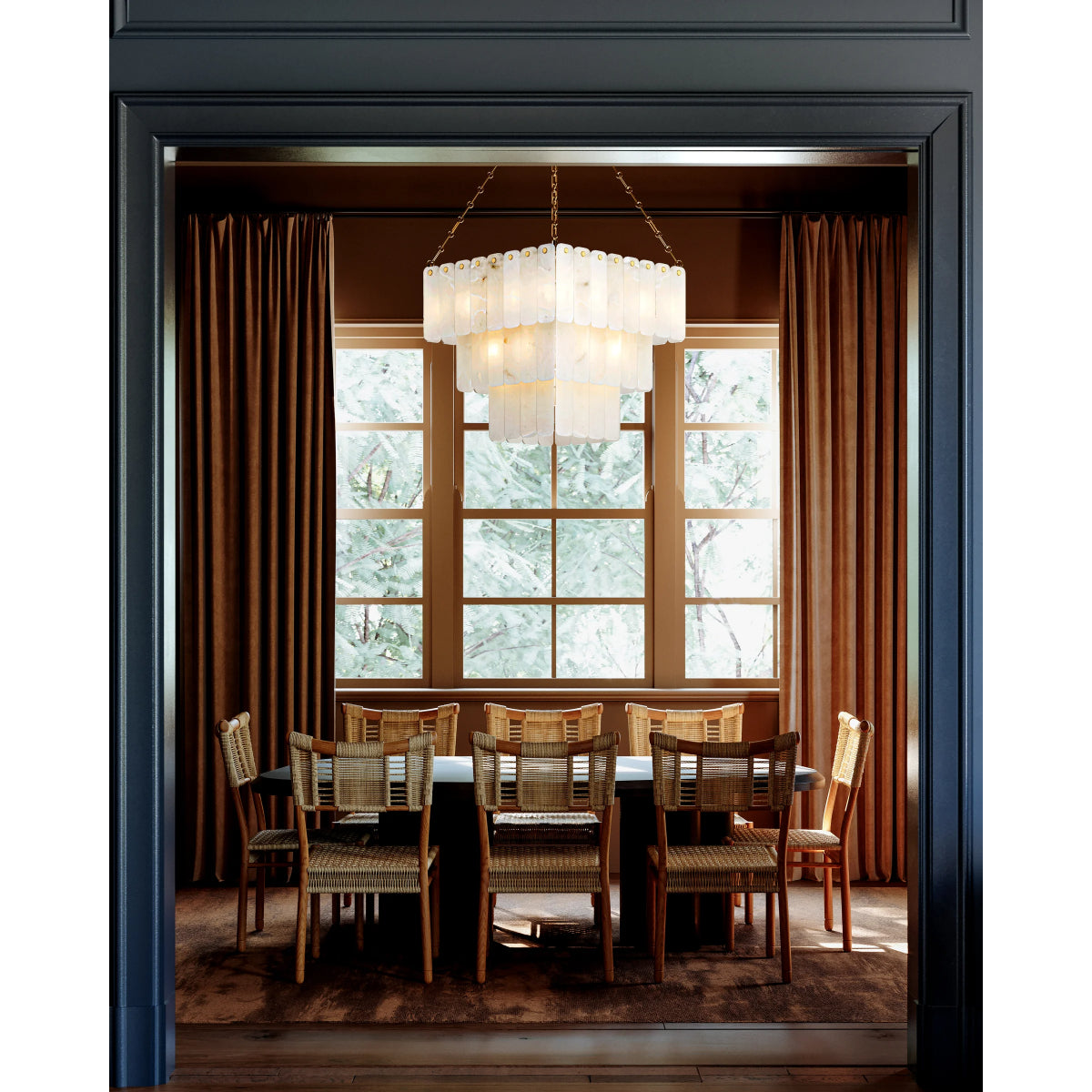 Moissanite 26" 33 Lights Chandelier Aged Brass Finish - Bees Lighting