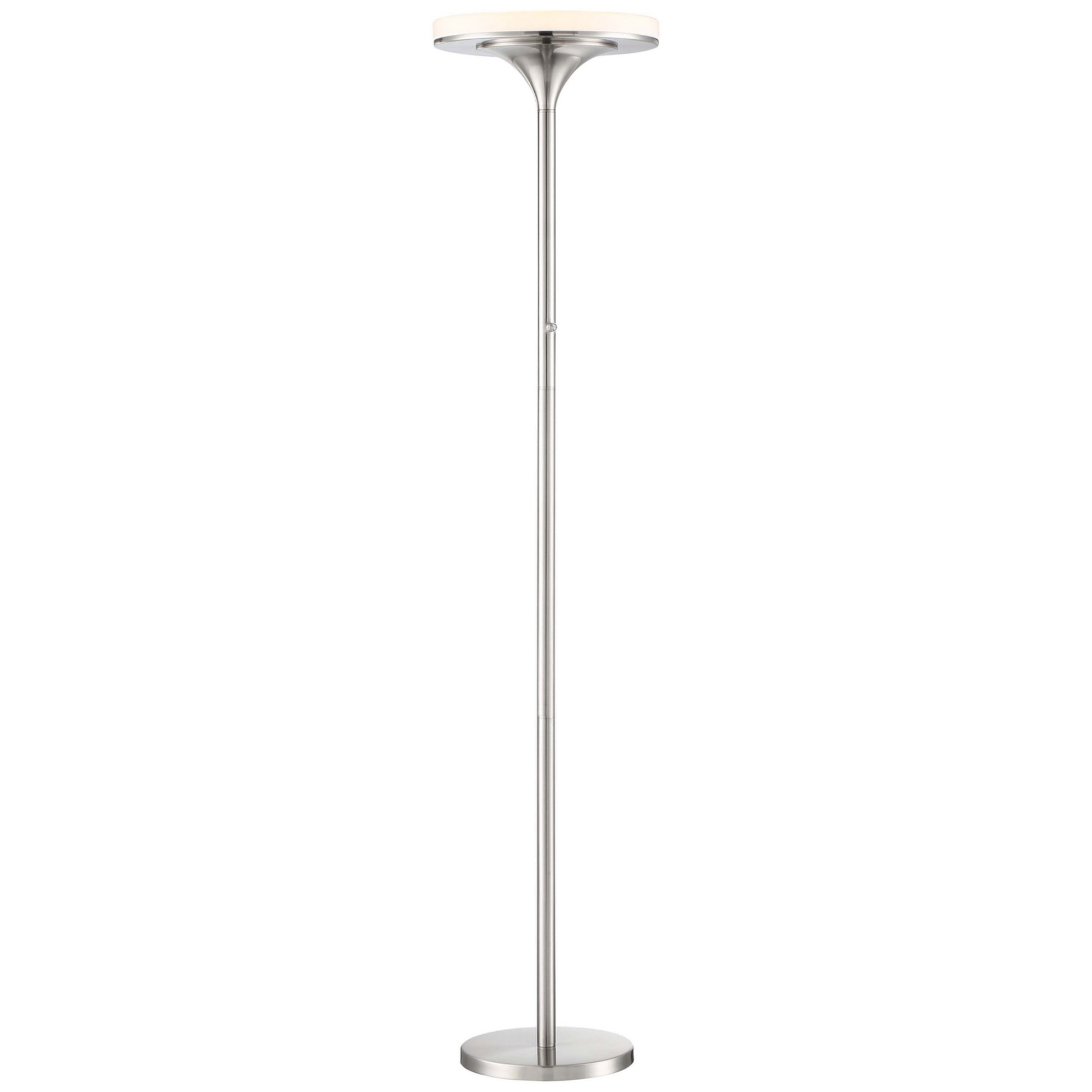 U.H.O. 70" 40W LED Torchiere Floor Lamp, Brushed Nickel Finish - Bees Lighting