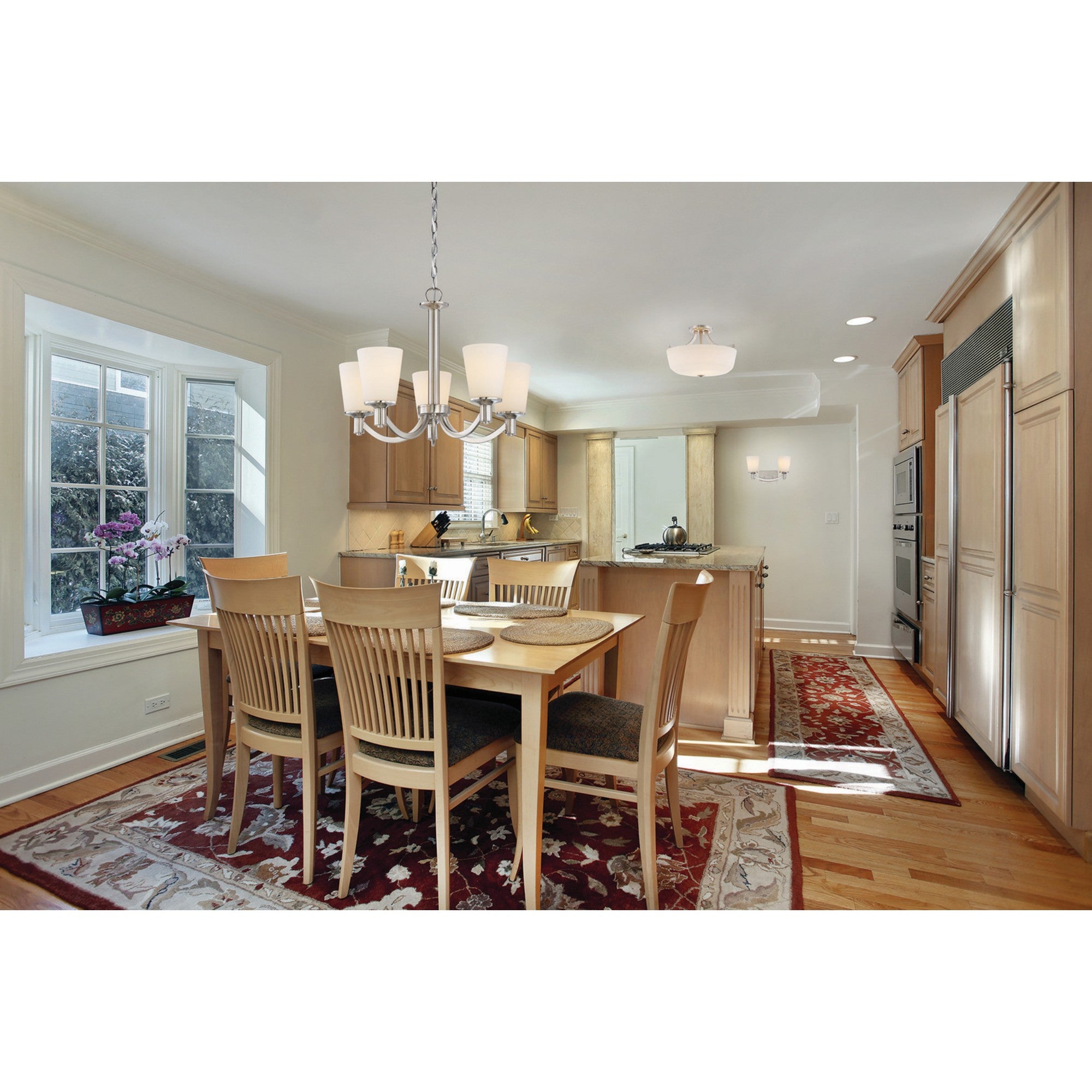 Laguna 23" 5 Lights Chandelier, Nickel Finish - Bees Lighting
