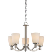 Laguna 23" 5 Lights Chandelier, Nickel Finish - Bees Lighting