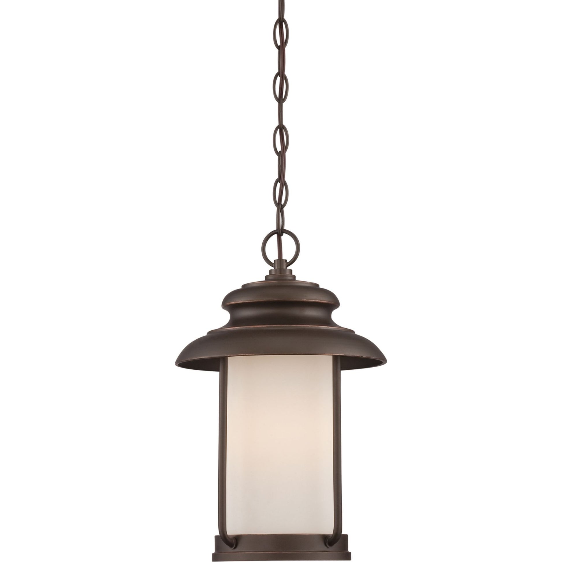 Bethany 16" LED Outdoor Hanging Lantern, Mahogany Bronze Finish - Bees Lighting