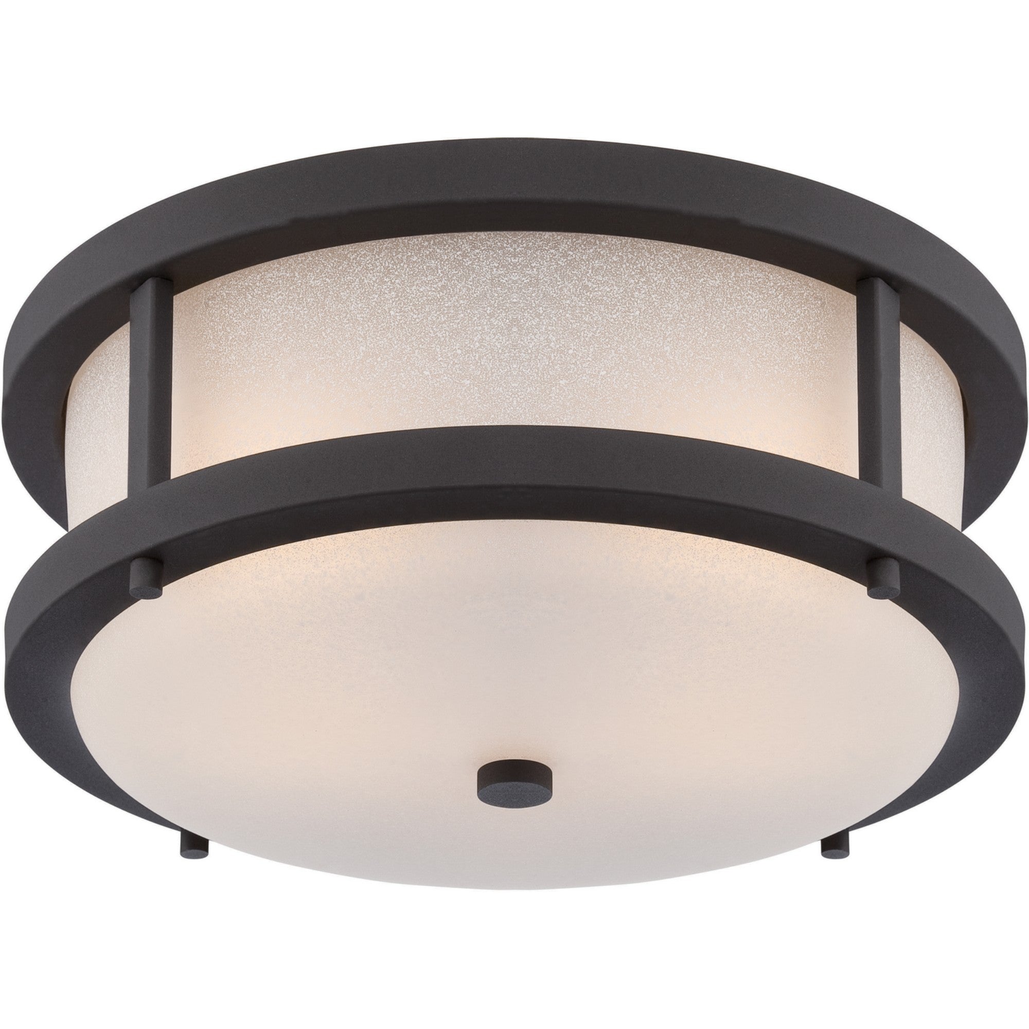 Willis 14 In. 2 Lights LED Outdoor Flush Mount Black finish