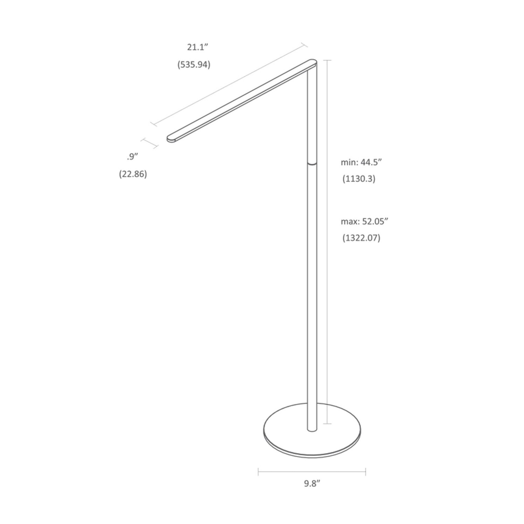 Lady7 Matte White Contemporary LED Floor Lamp with USB Port - Bees Lighting