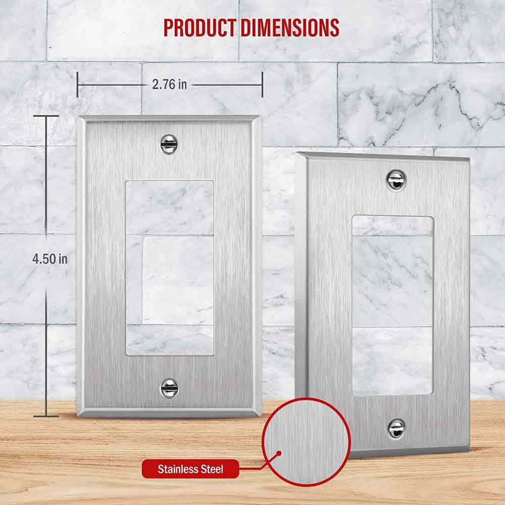 1-Gang Stainless Steel Decorator Wall Plate - Bees Lighting