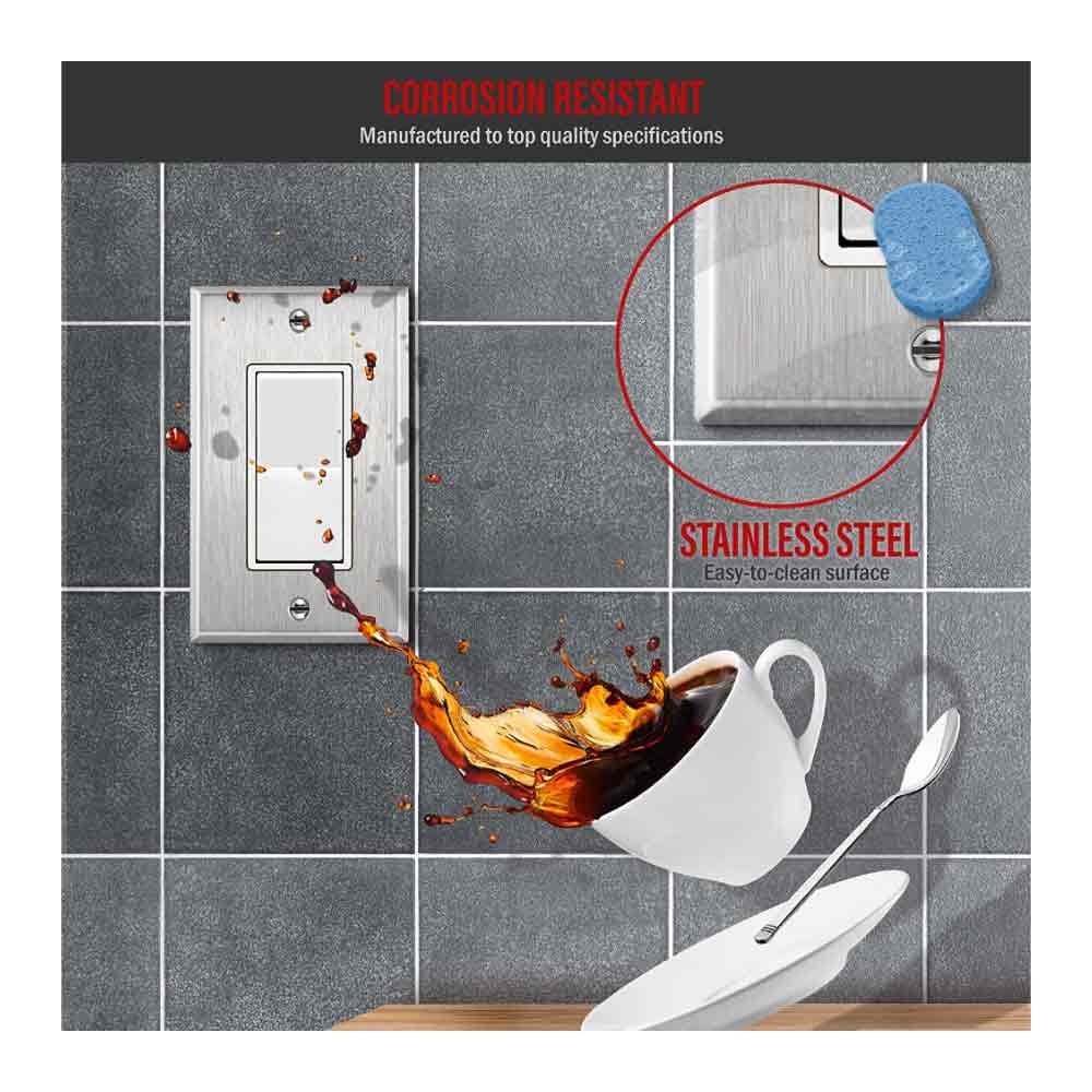 1-Gang Stainless Steel Decorator Wall Plate - Bees Lighting