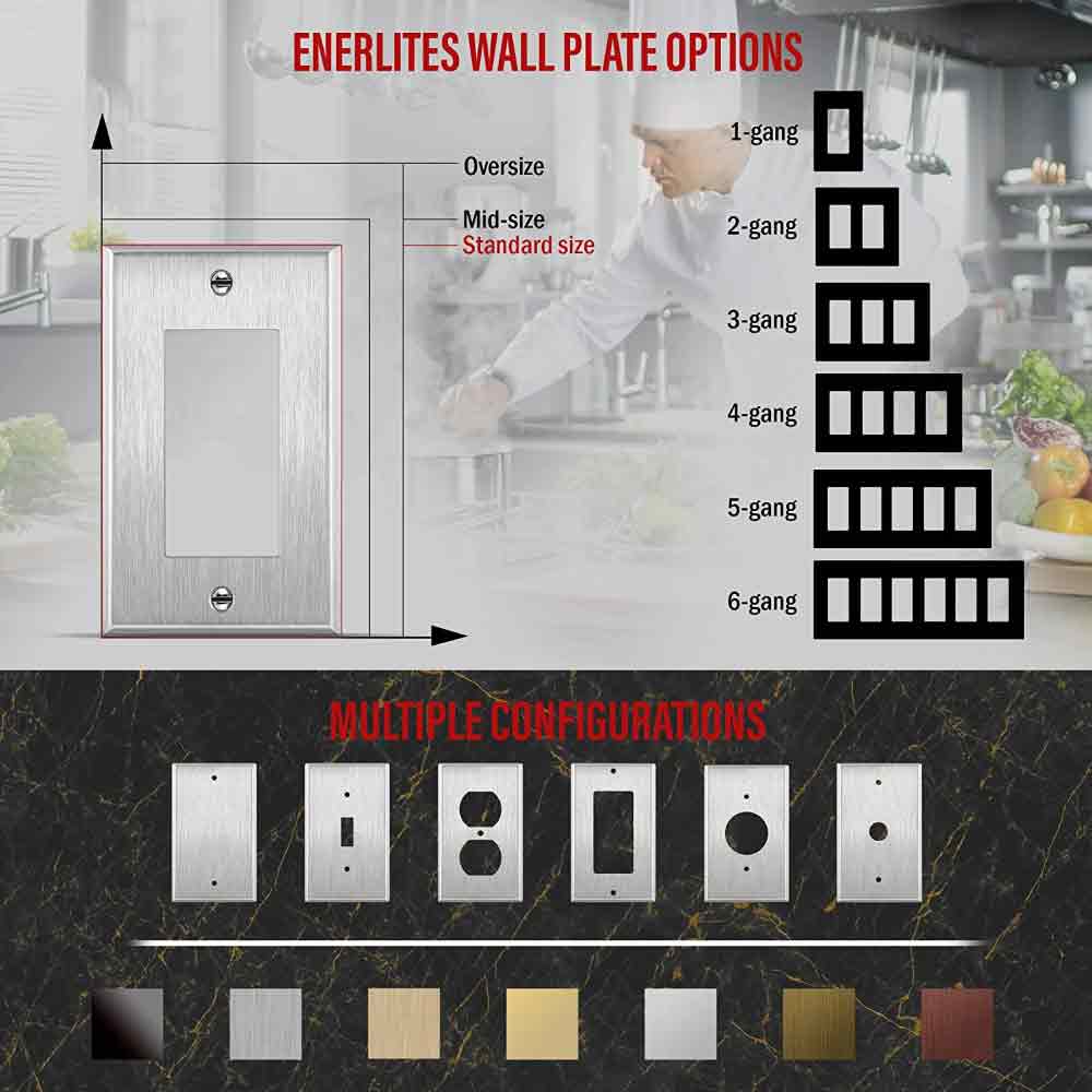 1-Gang Stainless Steel Decorator Wall Plate - Bees Lighting