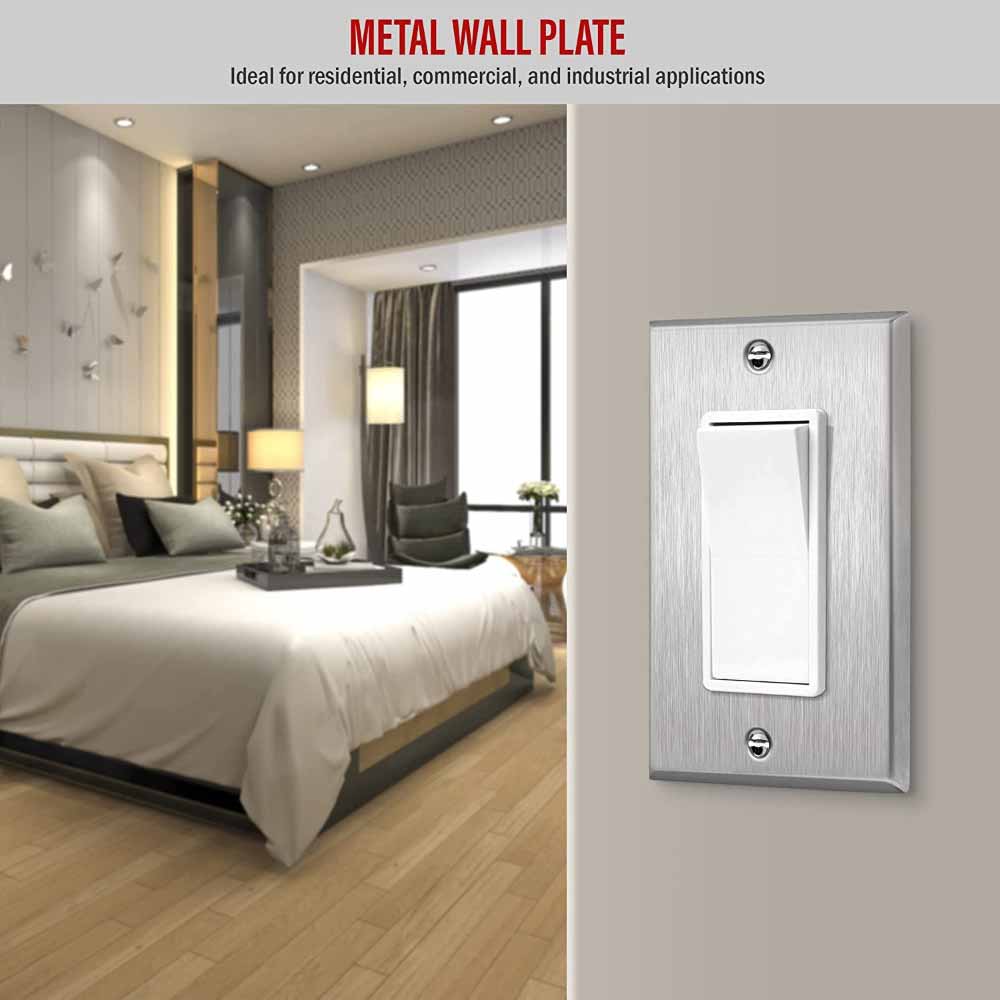 1-Gang Stainless Steel Decorator Wall Plate - Bees Lighting