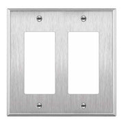 2-Gang Stainless Steel Decorator Wall Plate - Bees Lighting