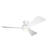 Sola 54" LED Outdoor Flush Mount Ceiling Fan - Bees Lighting