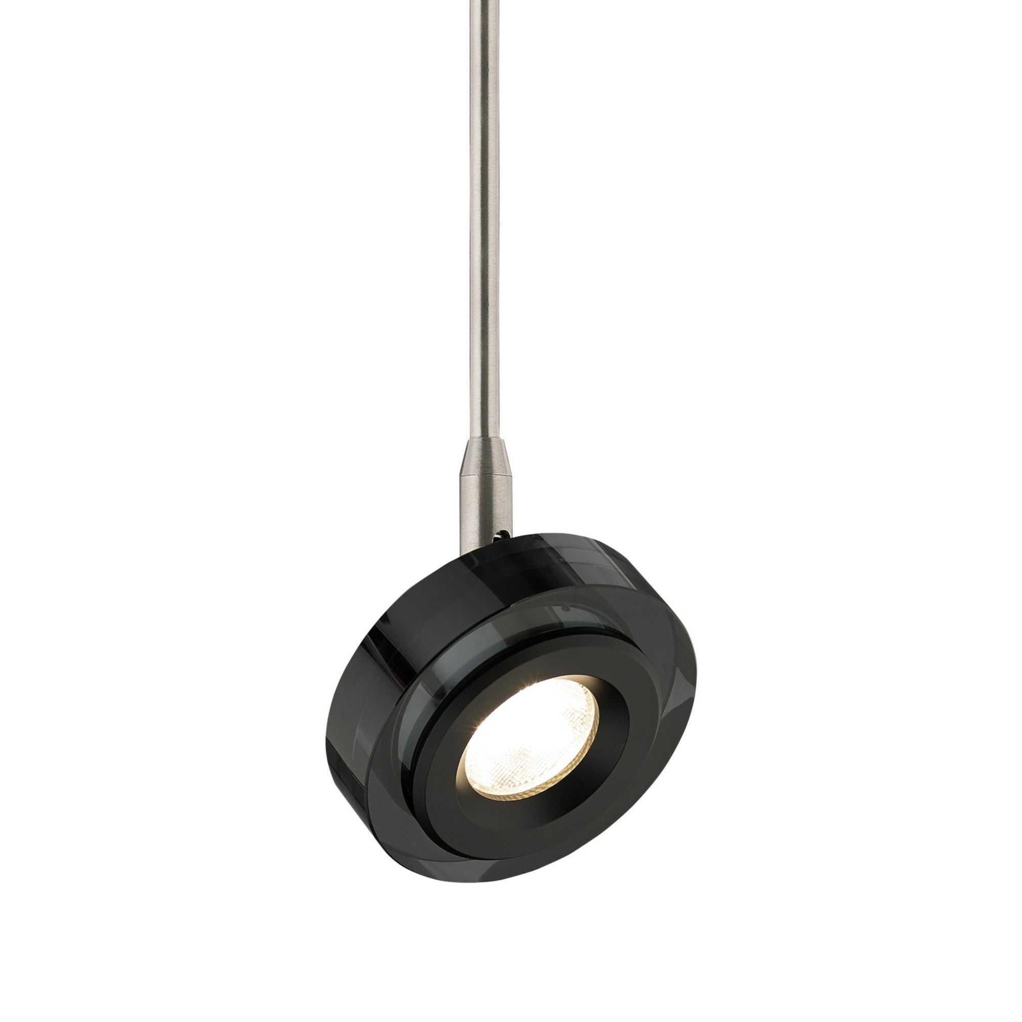 Brim 8"L Monorail LED Head, Matte Black Finish, 3000K, 40°, Smoke - Bees Lighting