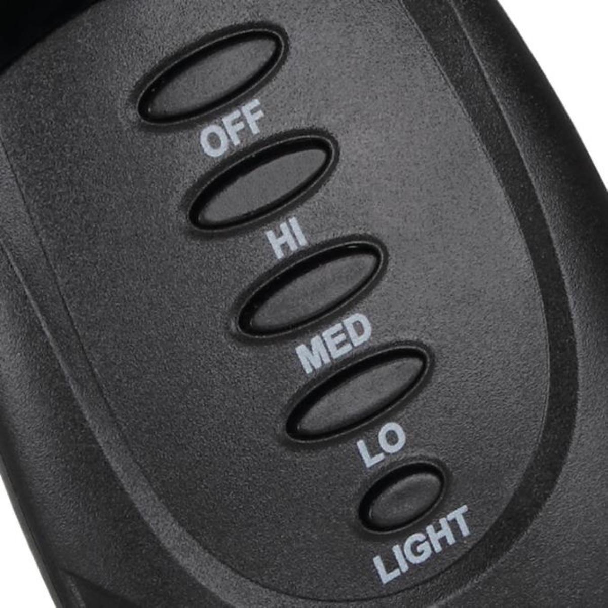 3 Speed Ceiling Fan And Light Remote Control, Black Finish - Bees Lighting