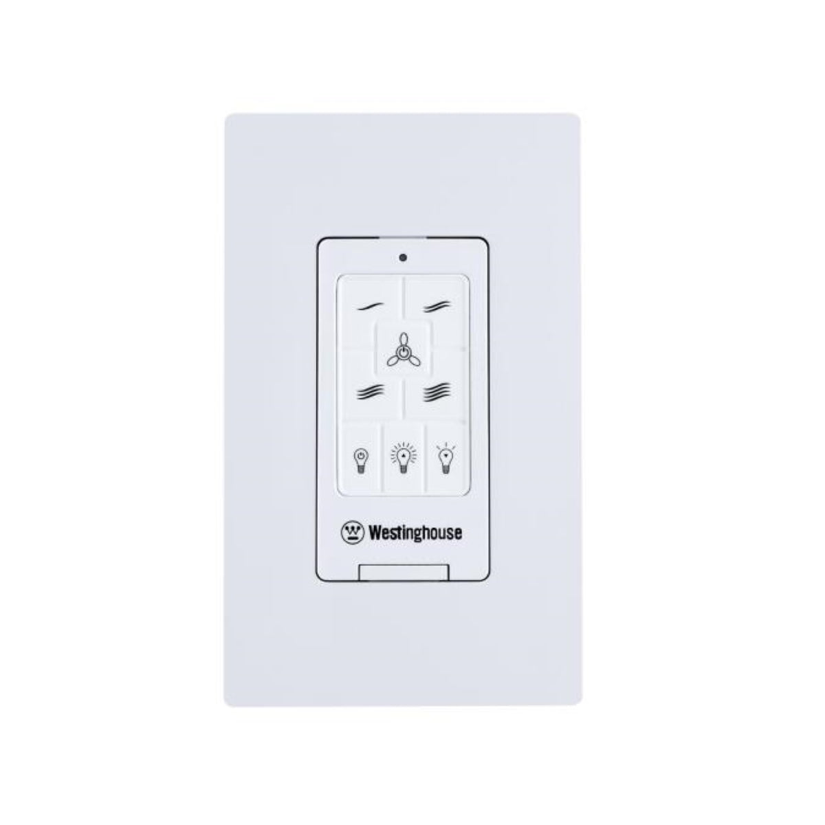 4 Speed Ceiling Fan and Light Wall Control, White Finish