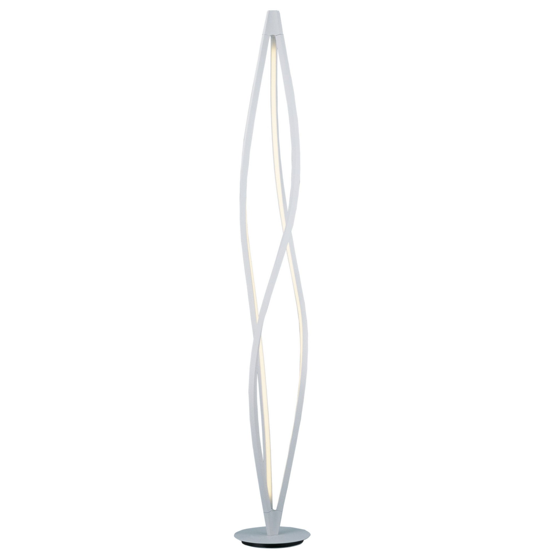 Cyclone LED 72" Floor Lamp, Matte White Finish - Bees Lighting