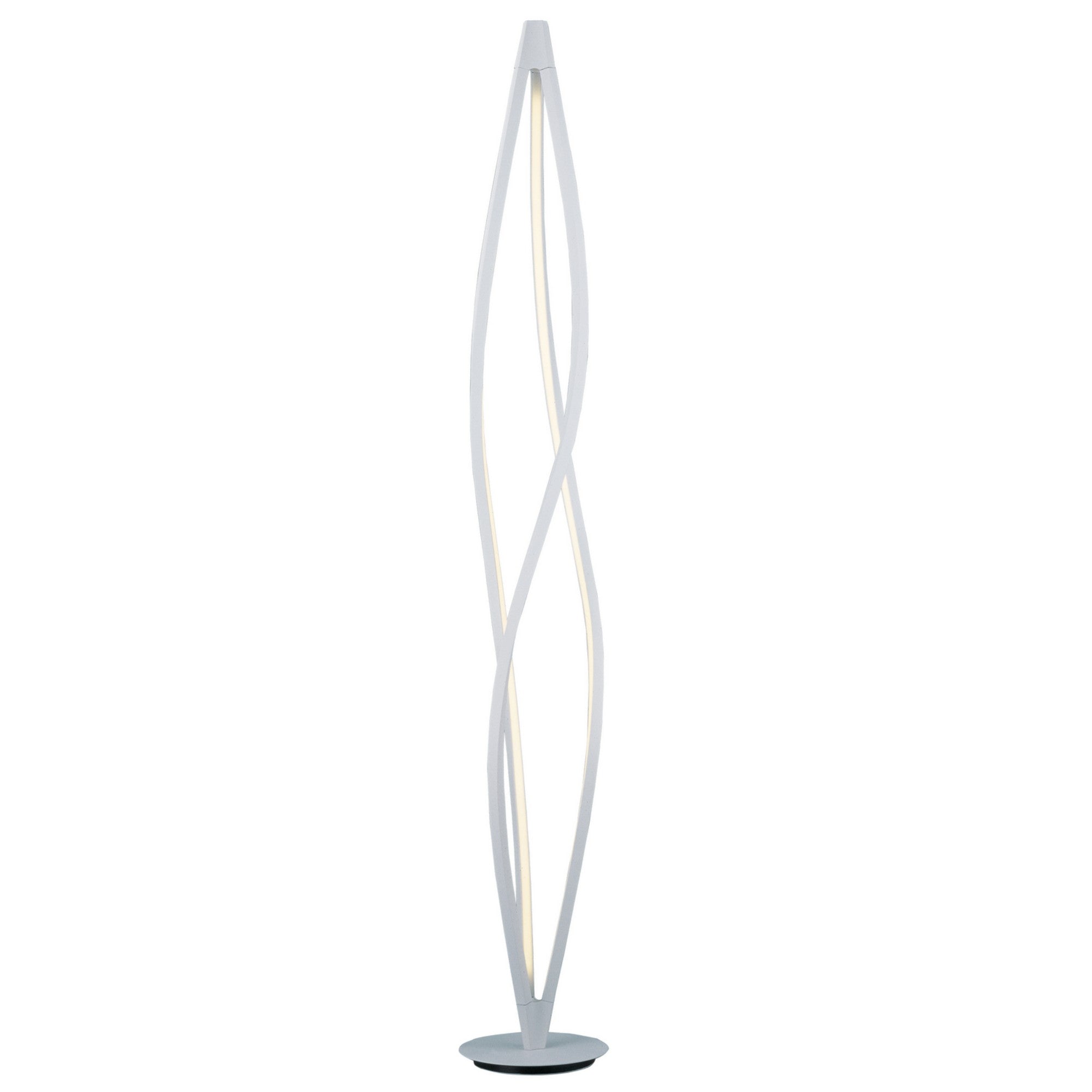 Cyclone LED 72" Floor Lamp, Matte White Finish - Bees Lighting