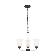 Kerrville 18" 3-Light LED Chandelier, Bronze Finish - Bees Lighting