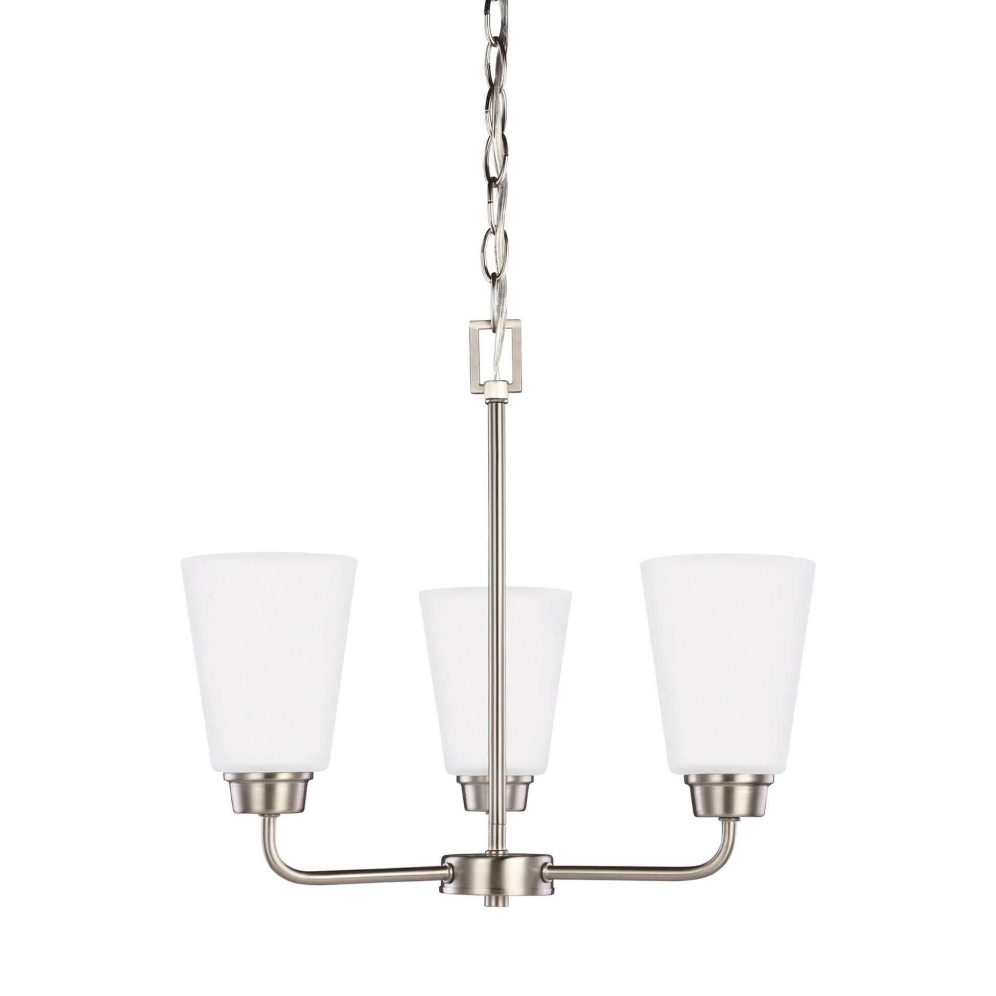 Kerrville 18" 3-Light LED Chandelier, Brushed Nickel Finish - Bees Lighting