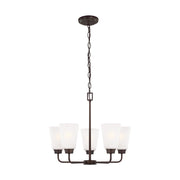 Kerrville 20" 5-Light LED Chandelier, Bronze Finish - Bees Lighting