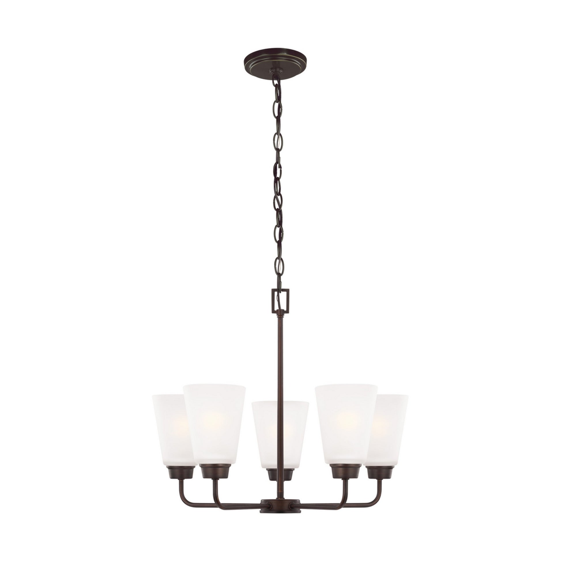 Kerrville 20" 5-Light LED Chandelier, Bronze Finish - Bees Lighting