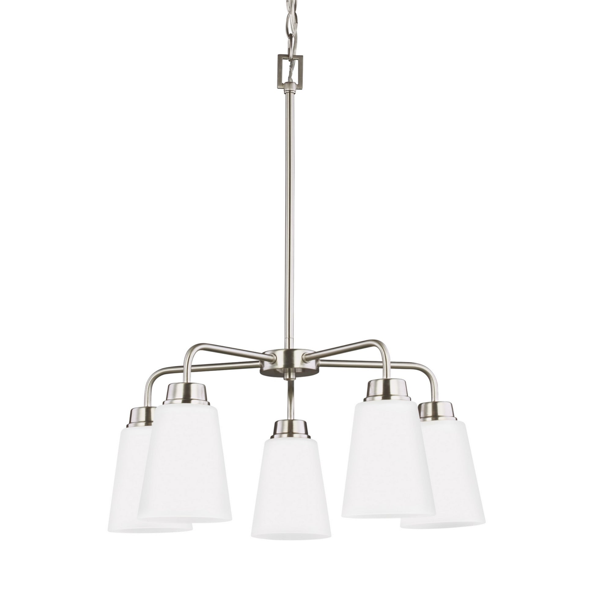 Kerrville 20" 5-Light LED Chandelier, Brushed Nickel Finish - Bees Lighting