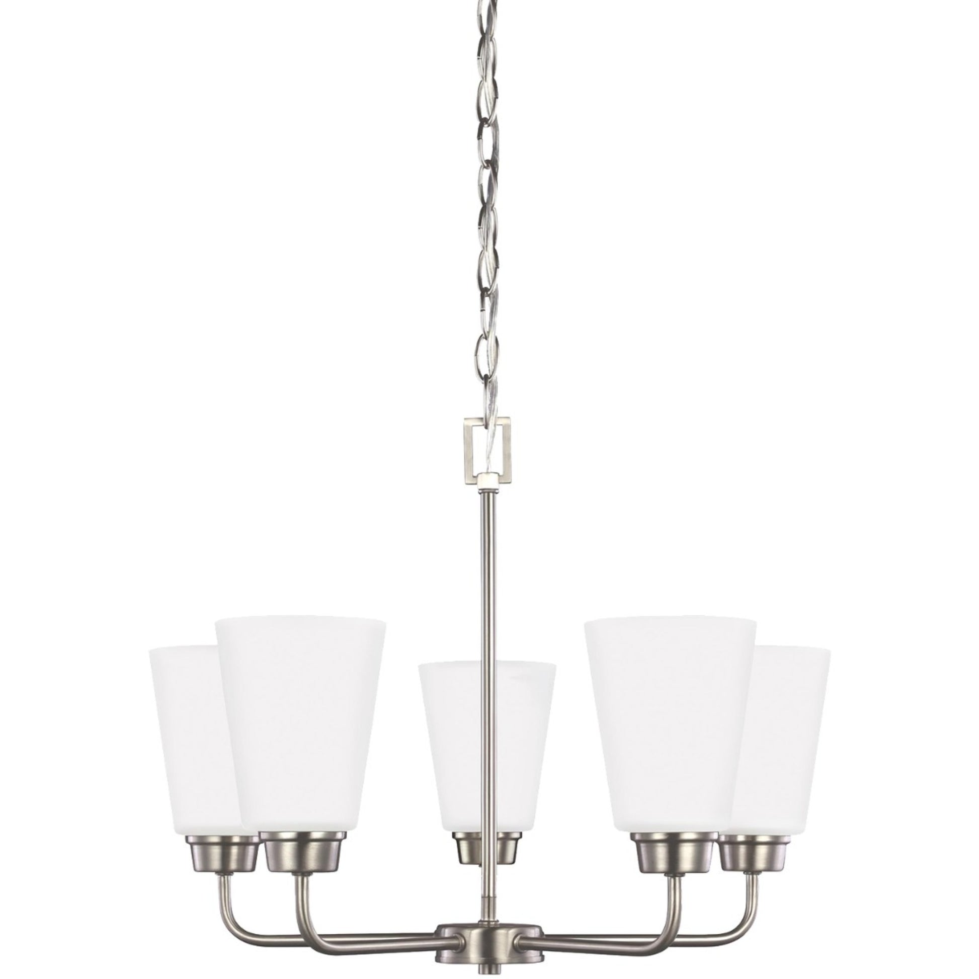 Kerrville 20" 5-Light LED Chandelier, Brushed Nickel Finish - Bees Lighting