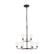Kerrville 29" 9-Light Chandelier, Bronze Finish - Bees Lighting