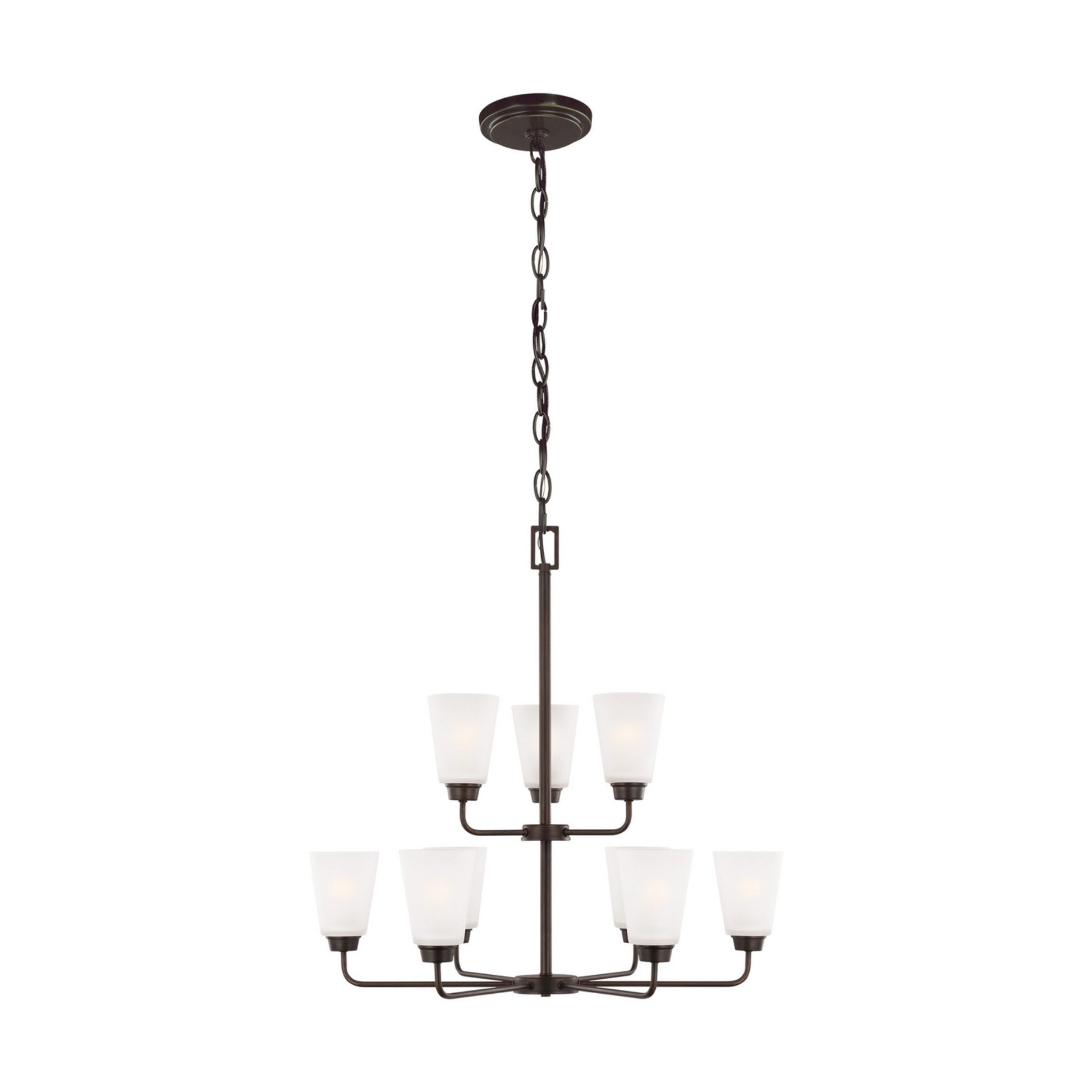Kerrville 29" 9-Light Chandelier, Bronze Finish - Bees Lighting