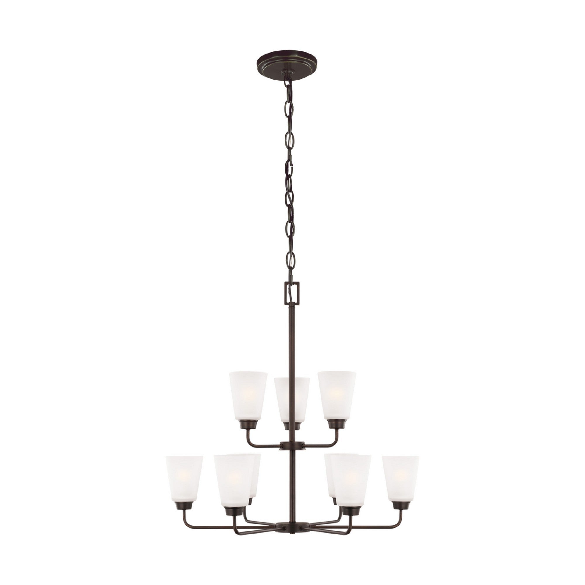 Kerrville 29" 9-Light LED Chandelier, Bronze Finish - Bees Lighting