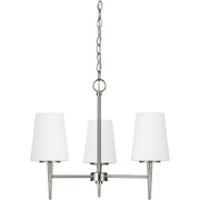 Driscoll 21" 3-Light LED Chandelier, Brushed Nickel Finish - Bees Lighting