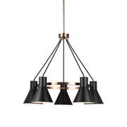 Towner 29" 5-Light LED Chandelier, Satin Brass Finish - Bees Lighting