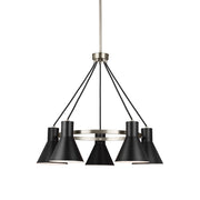 Towner 29" 5-Light LED Chandelier, Brushed Nickel Finish - Bees Lighting