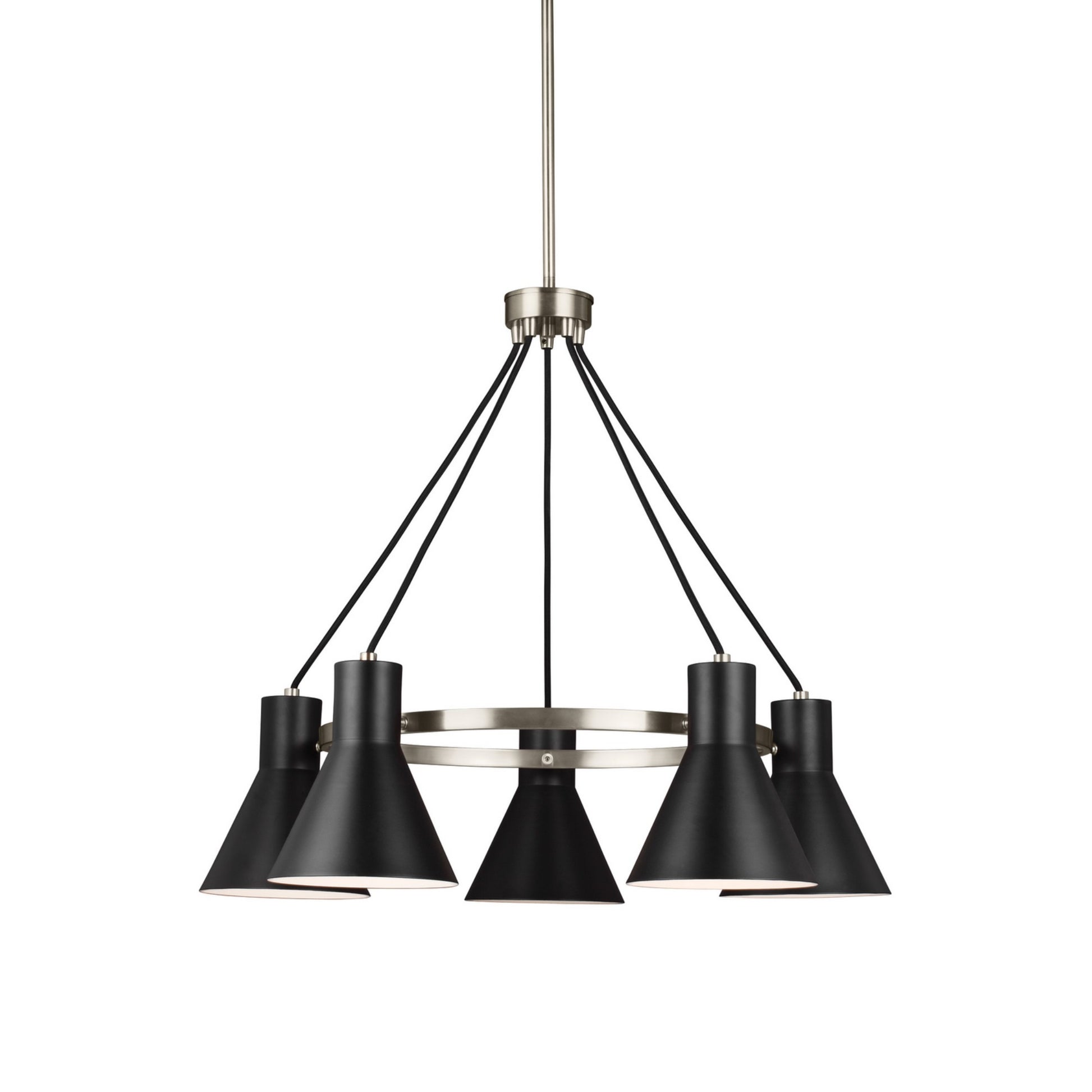 Towner 29" 5-Light LED Chandelier, Brushed Nickel Finish - Bees Lighting