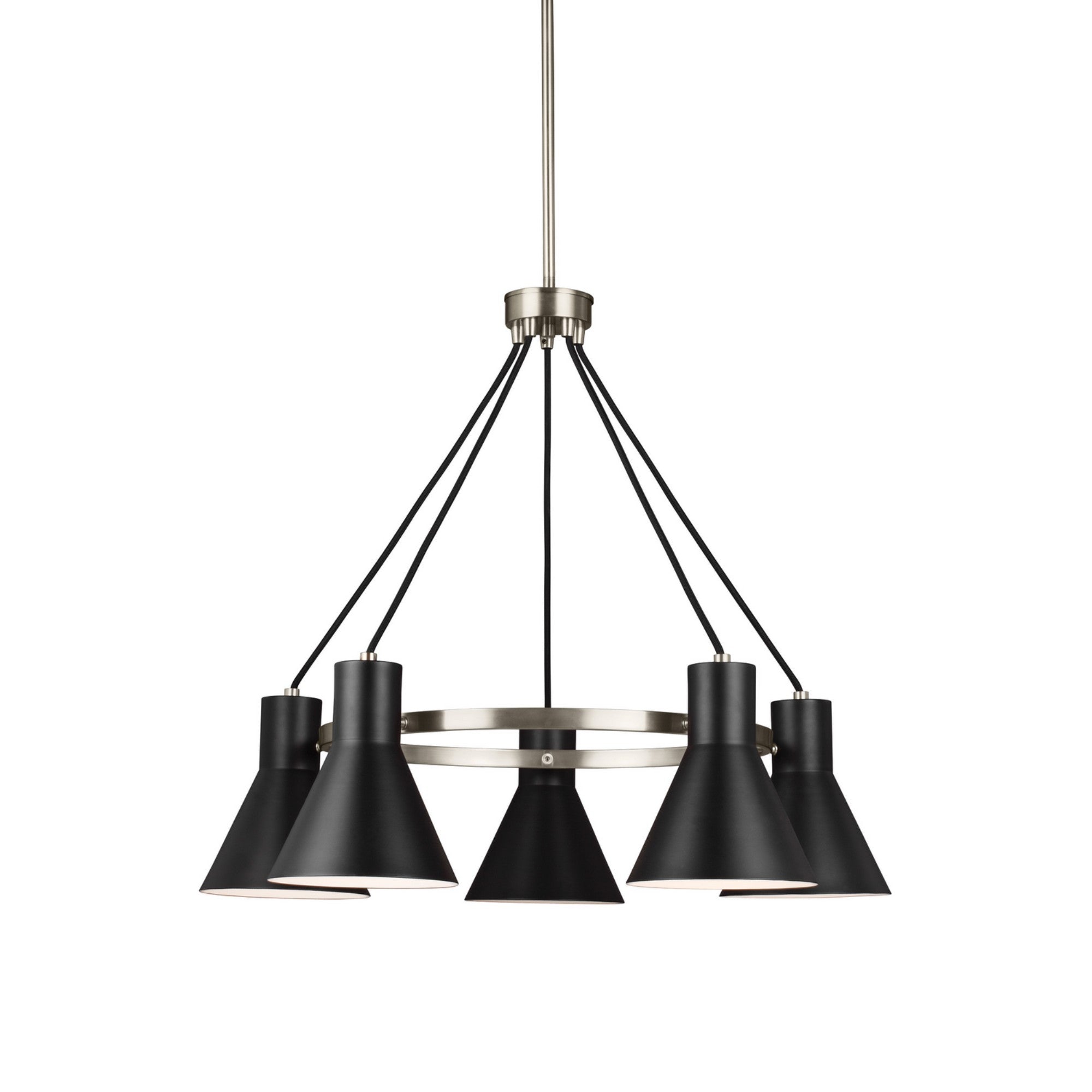Towner 29" 5-Light LED Chandelier, Brushed Nickel Finish - Bees Lighting