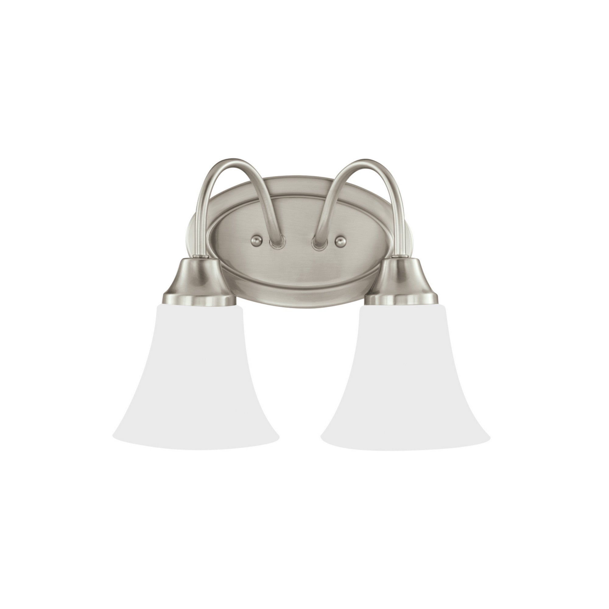 Holman 12" 2-Light LED Bathroom Vanity, Brushed Nickel Finish