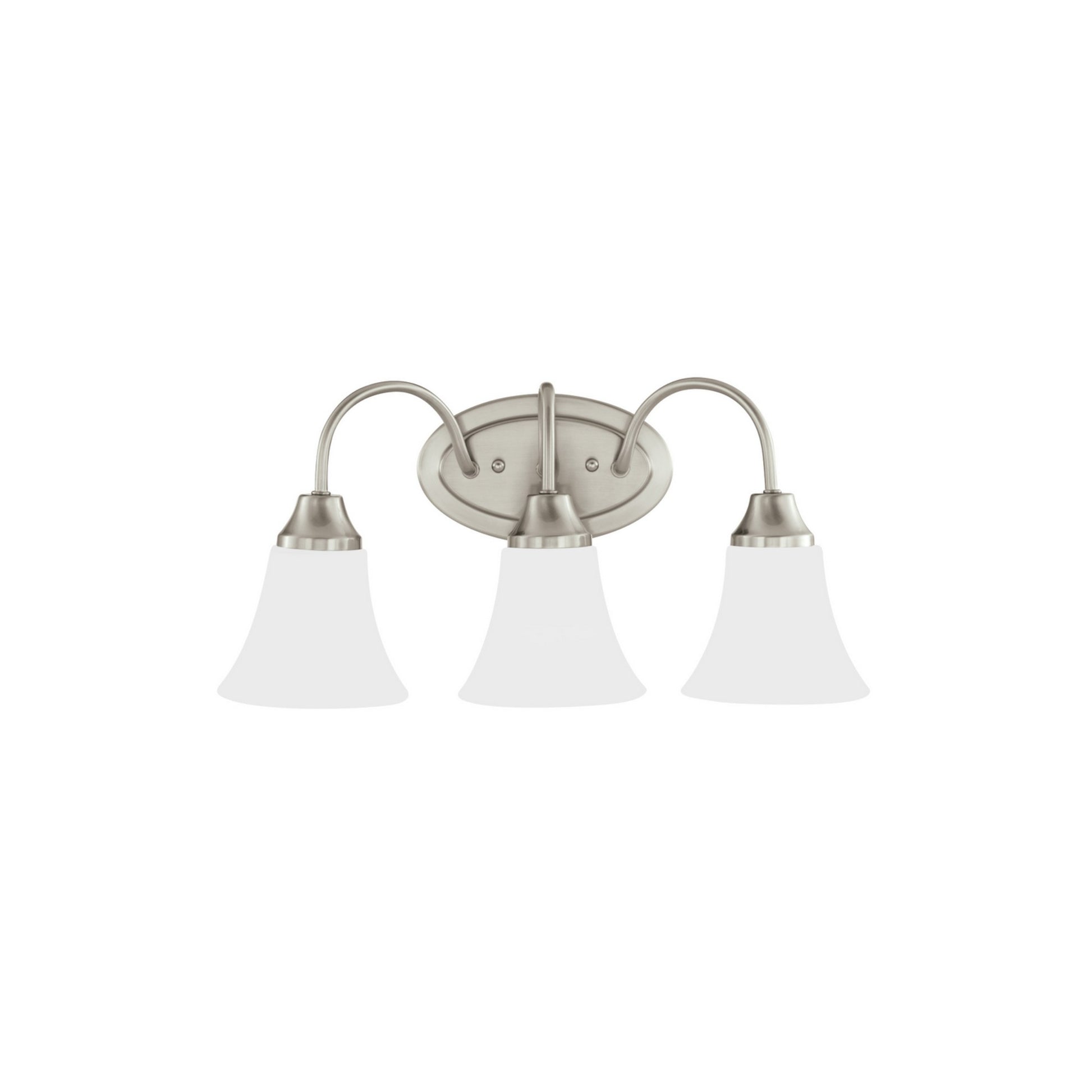 Holman 18" 3-Light LED Bathroom Vanity, Brushed Nickel Finish - Bees Lighting