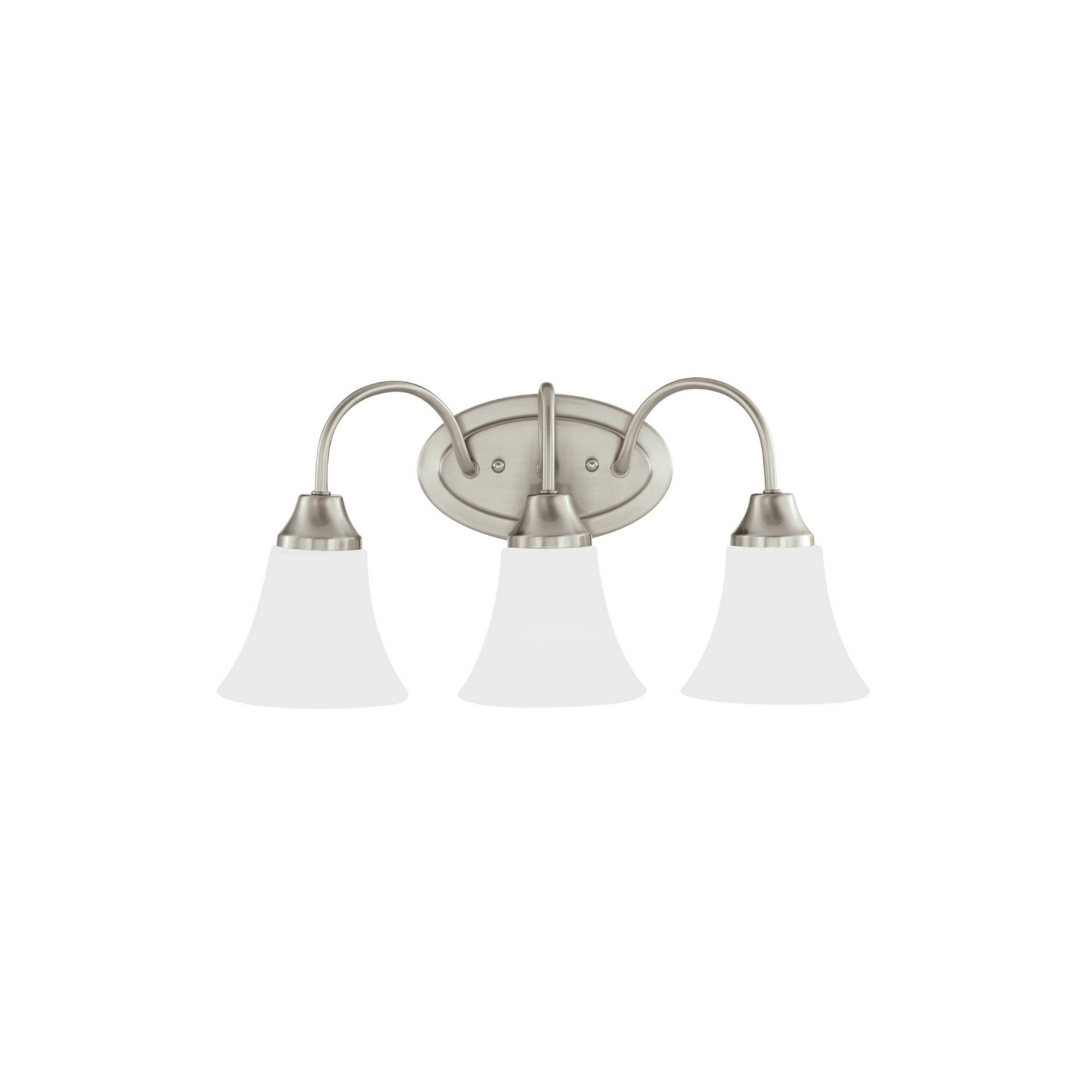 Holman 18" 3-Light LED Bathroom Vanity, Brushed Nickel Finish - Bees Lighting