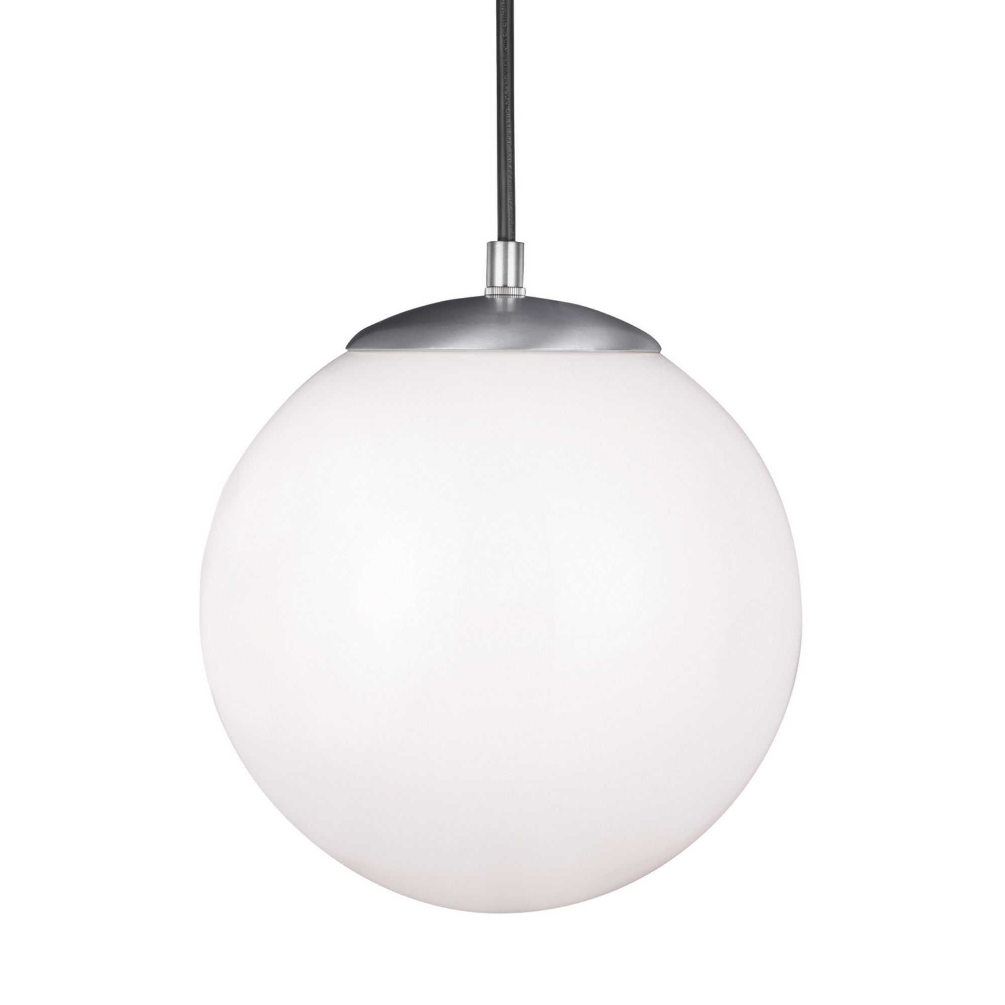 Leo Hanging Globe 10" LED Medium Pendant, Satin Aluminum Finish - Bees Lighting