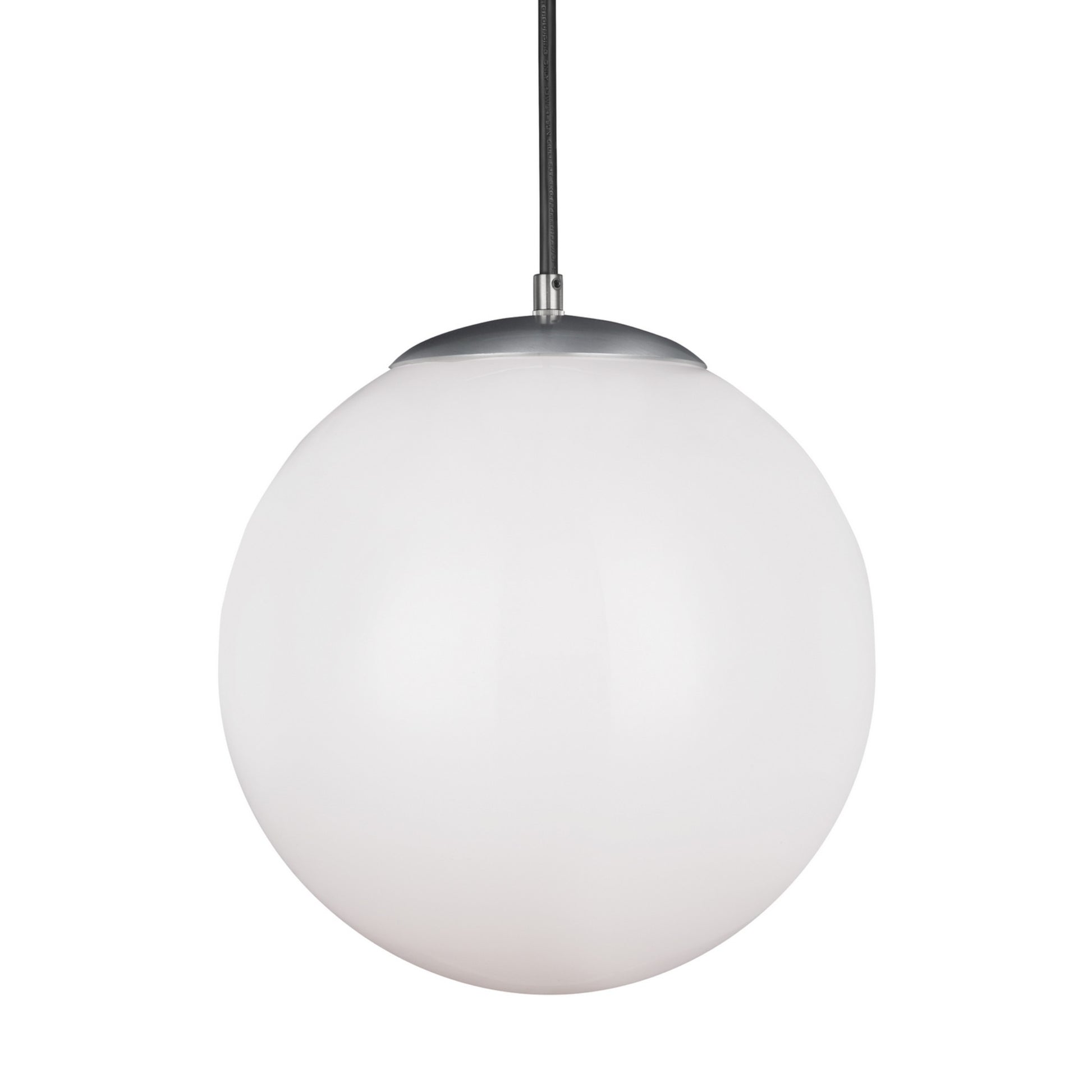 Leo Hanging Globe 14" X-Large Pendant, Satin Aluminum Finish - Bees Lighting