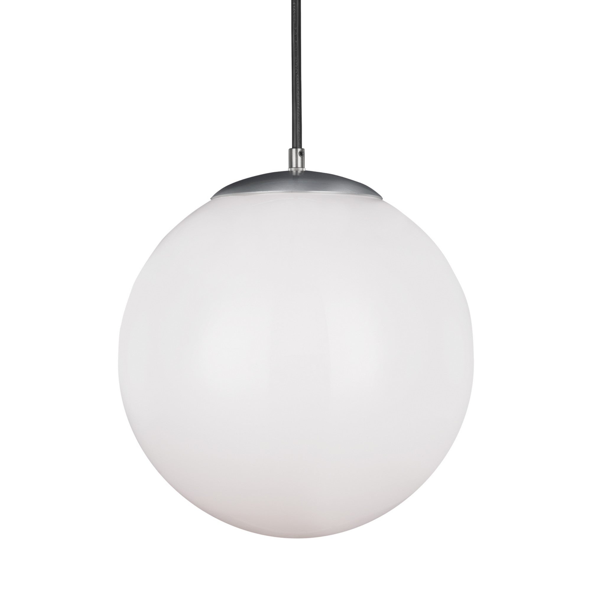 Leo Hanging Globe 14" X-Large Pendant, Satin Aluminum Finish - Bees Lighting