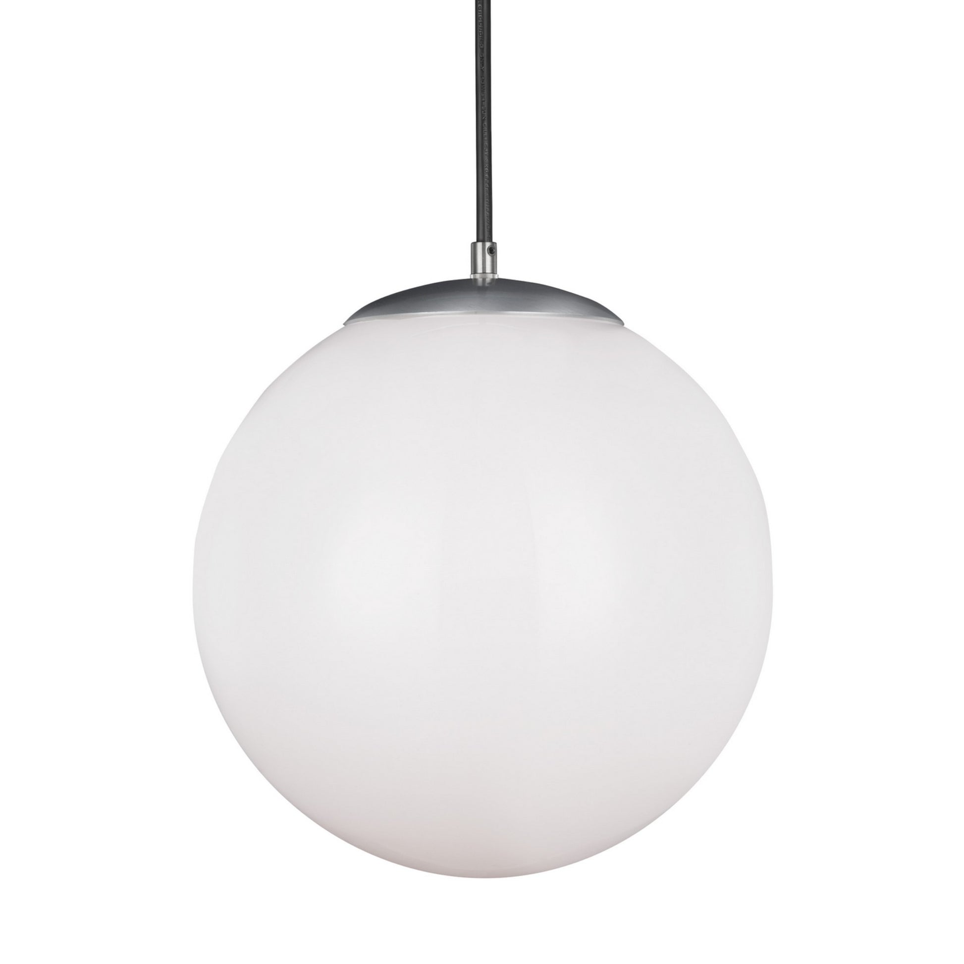 Leo Hanging Globe 14" LED X-Large Pendant, Satin Aluminum Finish - Bees Lighting