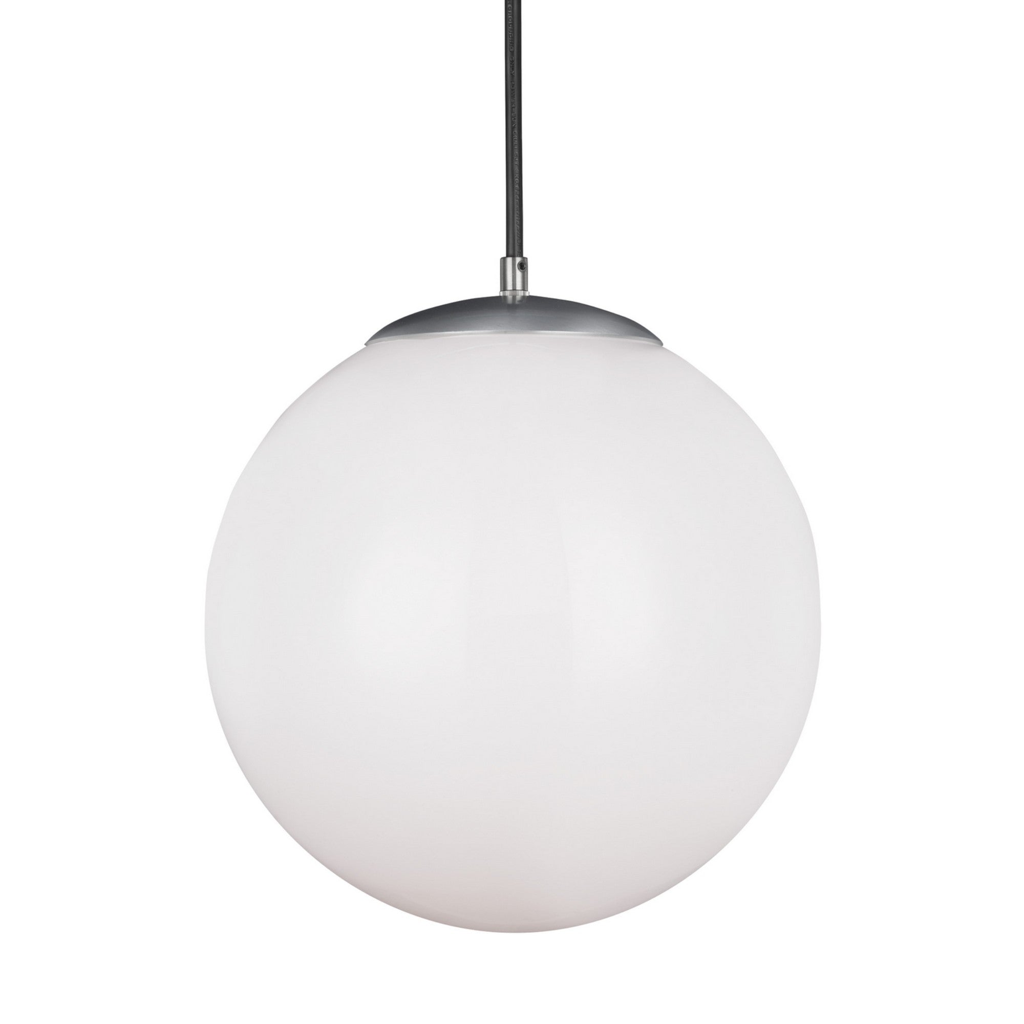 Leo Hanging Globe 14" LED X-Large Pendant, Satin Aluminum Finish - Bees Lighting