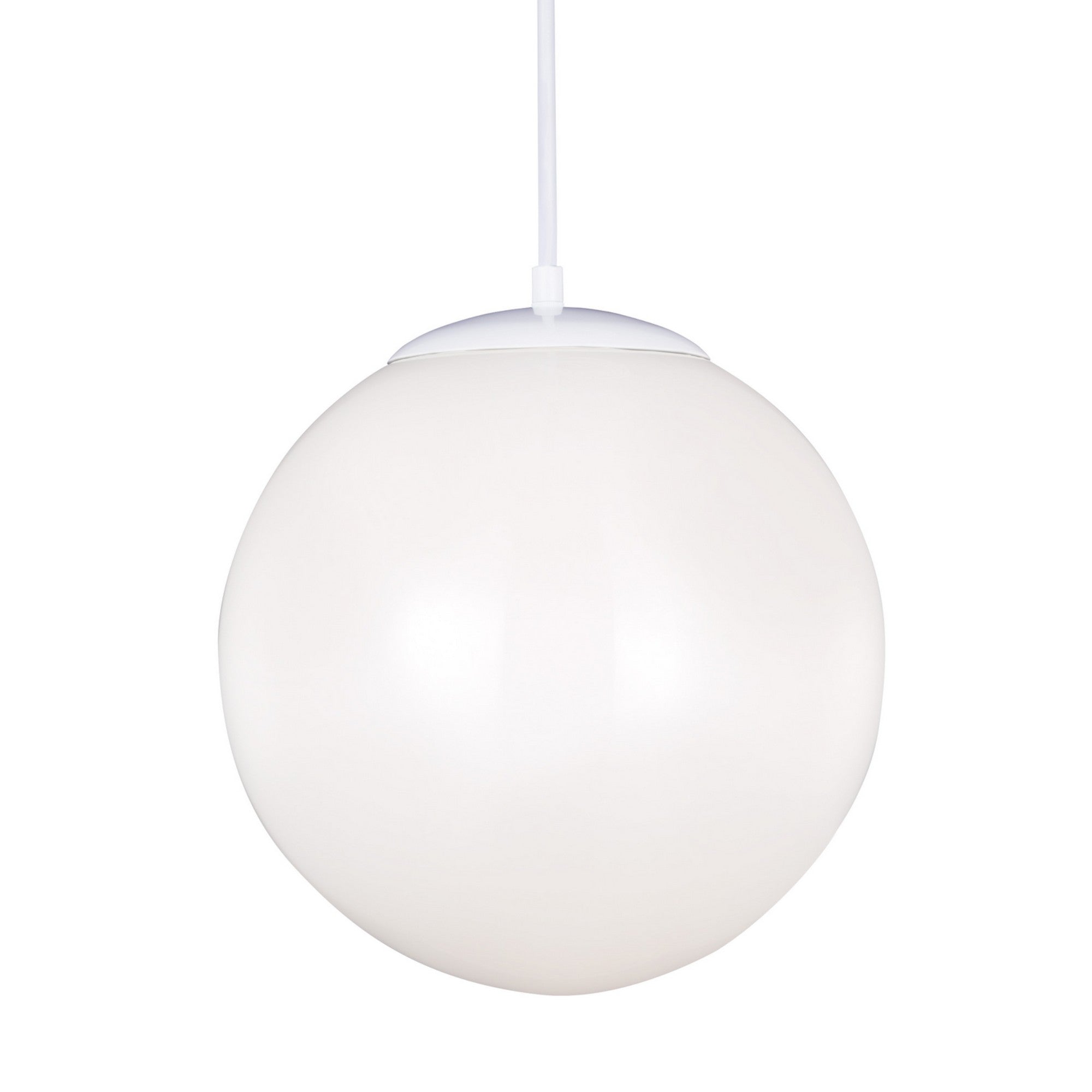 Leo Hanging Globe 14" LED X-Large Pendant, White Finish - Bees Lighting