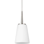 Driscoll 5" LED Mini Pendant, Brushed Nickel Finish - Bees Lighting