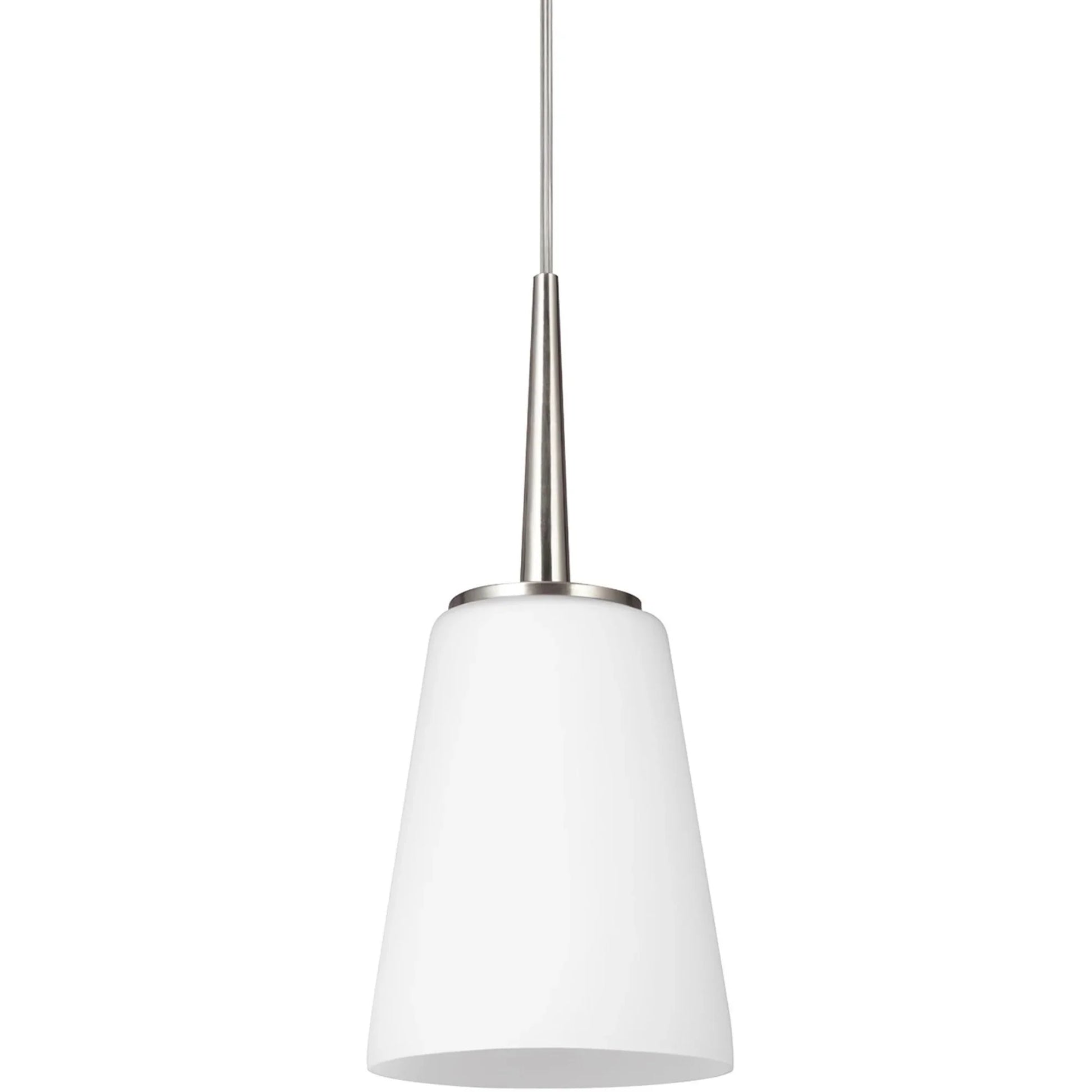 Driscoll 5" LED Mini Pendant, Brushed Nickel Finish - Bees Lighting