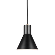 Towner 7" LED Mini Pendant, Satin Brass Finish - Bees Lighting