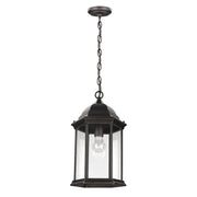 Sevier 17" Outdoor Pendant, Antique Bronze Finish with Clear Glass - Bees Lighting